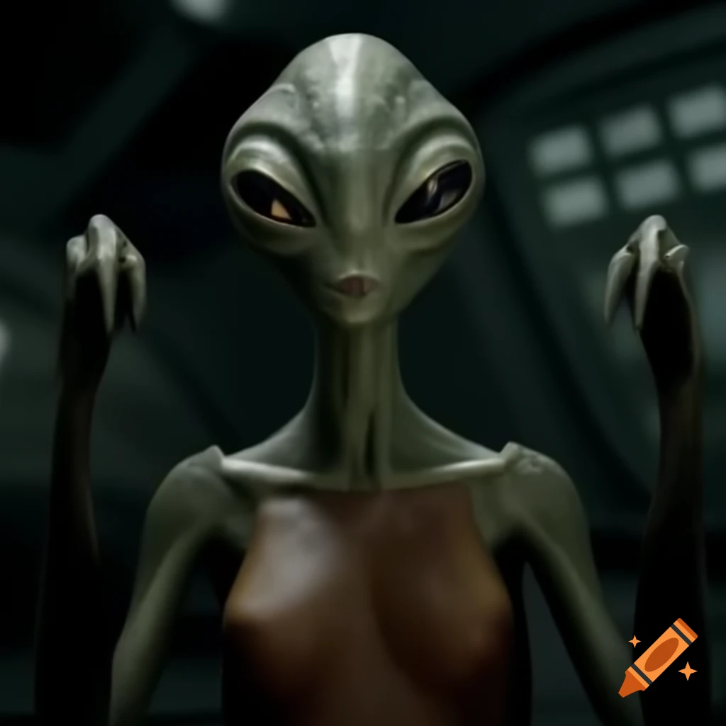 Group of diverse alien humanoids within Mothership transport chambers