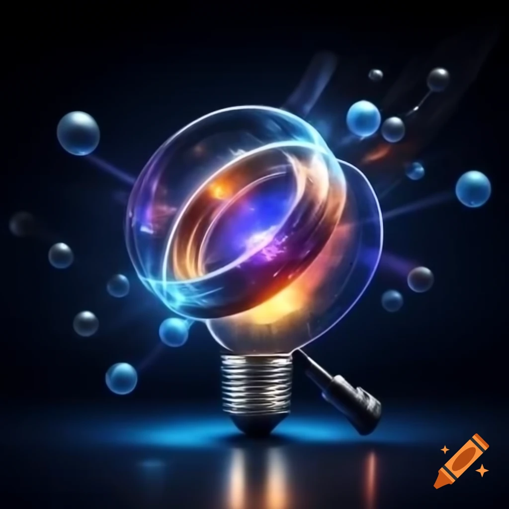 Dynamic magnifying glass revealing hidden gems and vibrant lightbulbs symbolizing discovery and knowledge