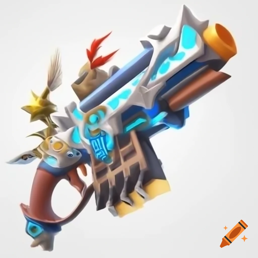 Fantasy pistol design featuring dragon and air attributes in Kingdom Hearts concept art style