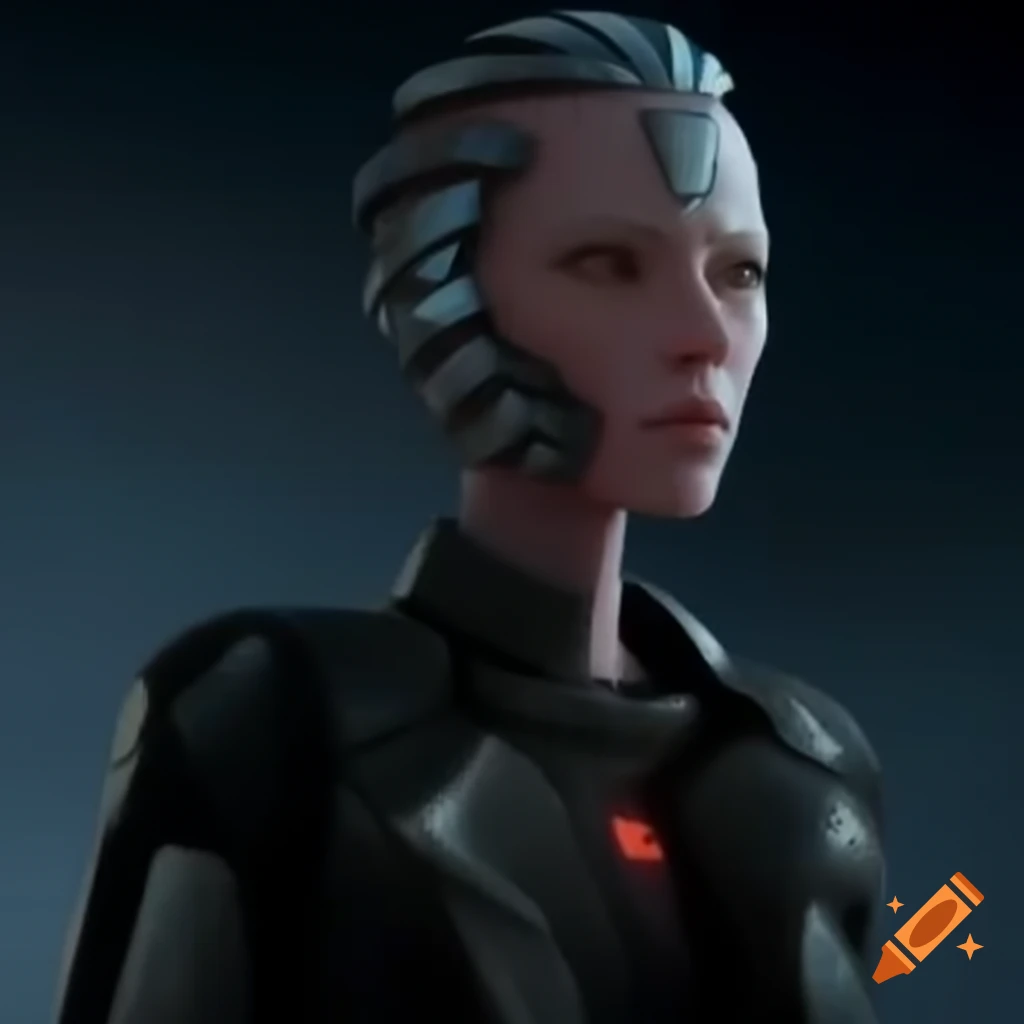 Concept of titanium personified as a human figure
