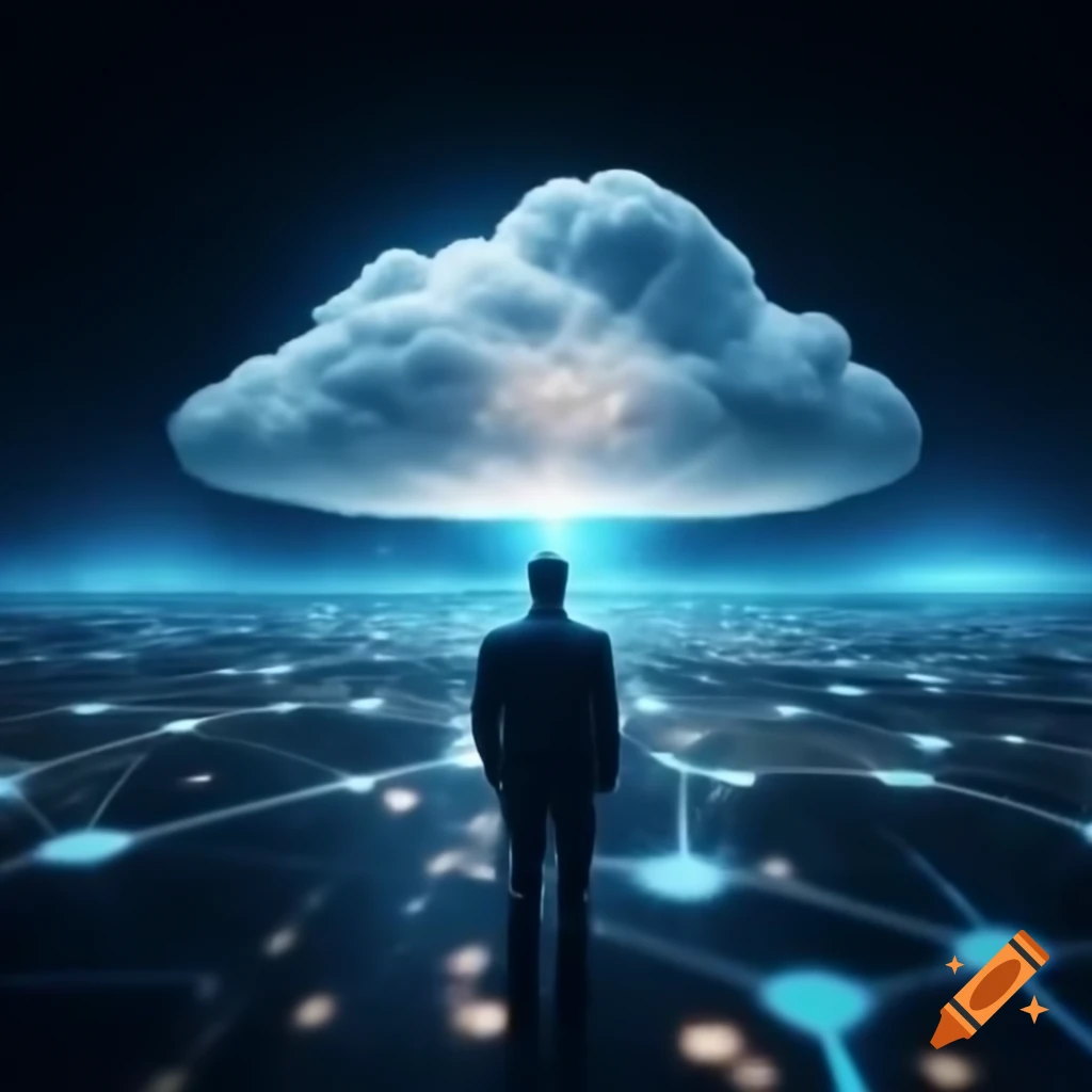 Decentralized network cloud and compute power concept