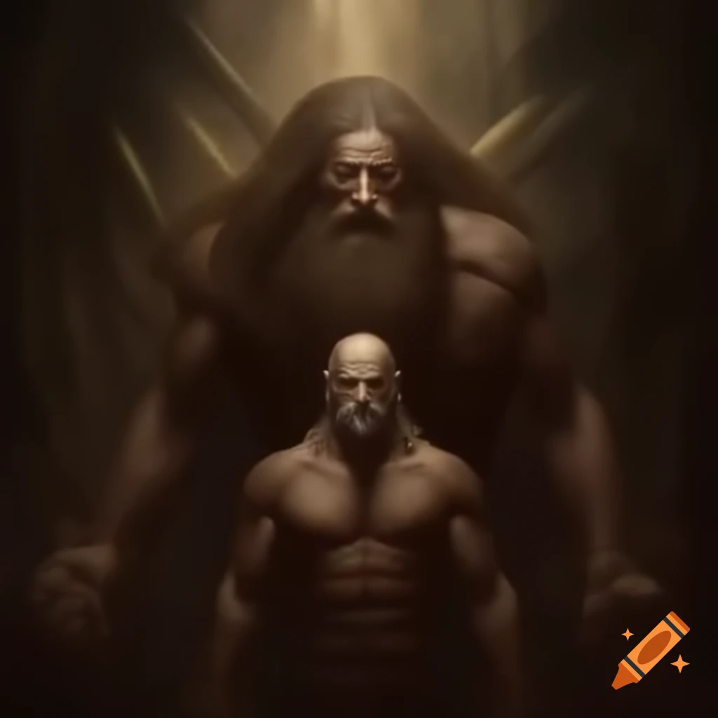 Artistic representation of Cain and Abel from biblical narrative