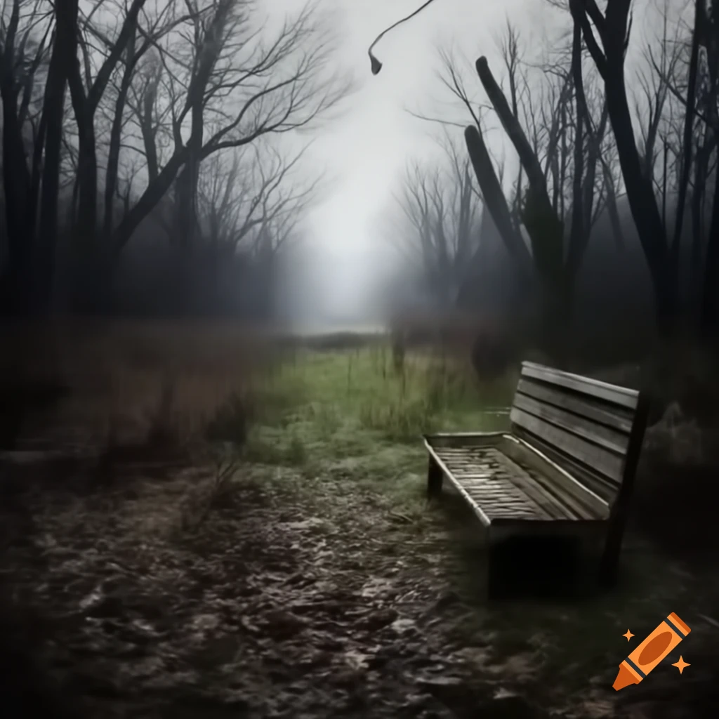 Abandoned natural setting in decay with hauntingly beautiful landscape