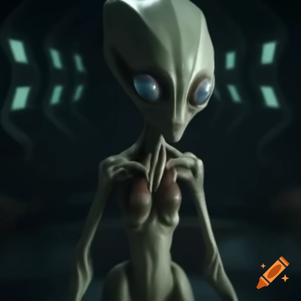 Group of diverse alien humanoids within Mothership transport chambers