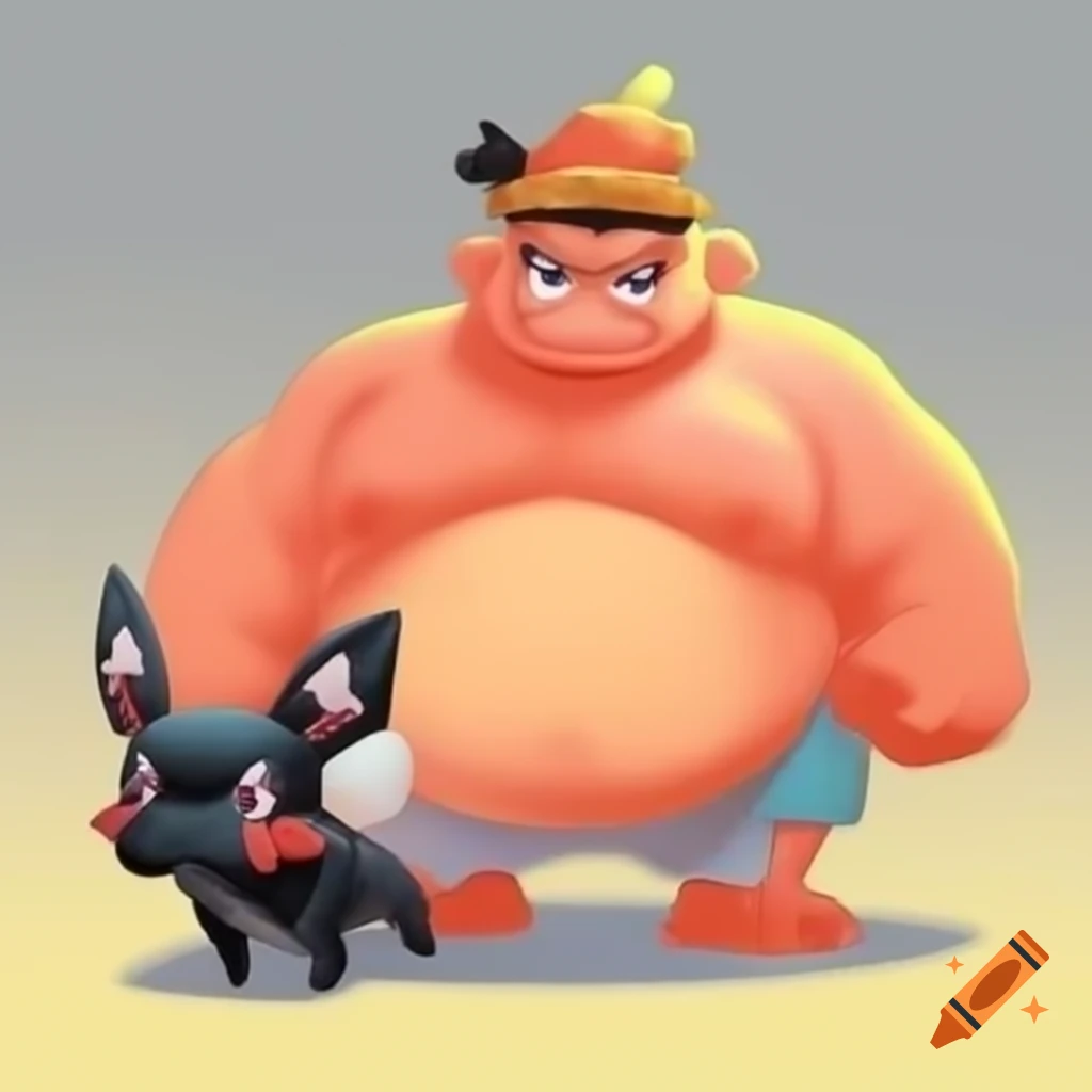 Man playing Pokemon Go with black French bulldog