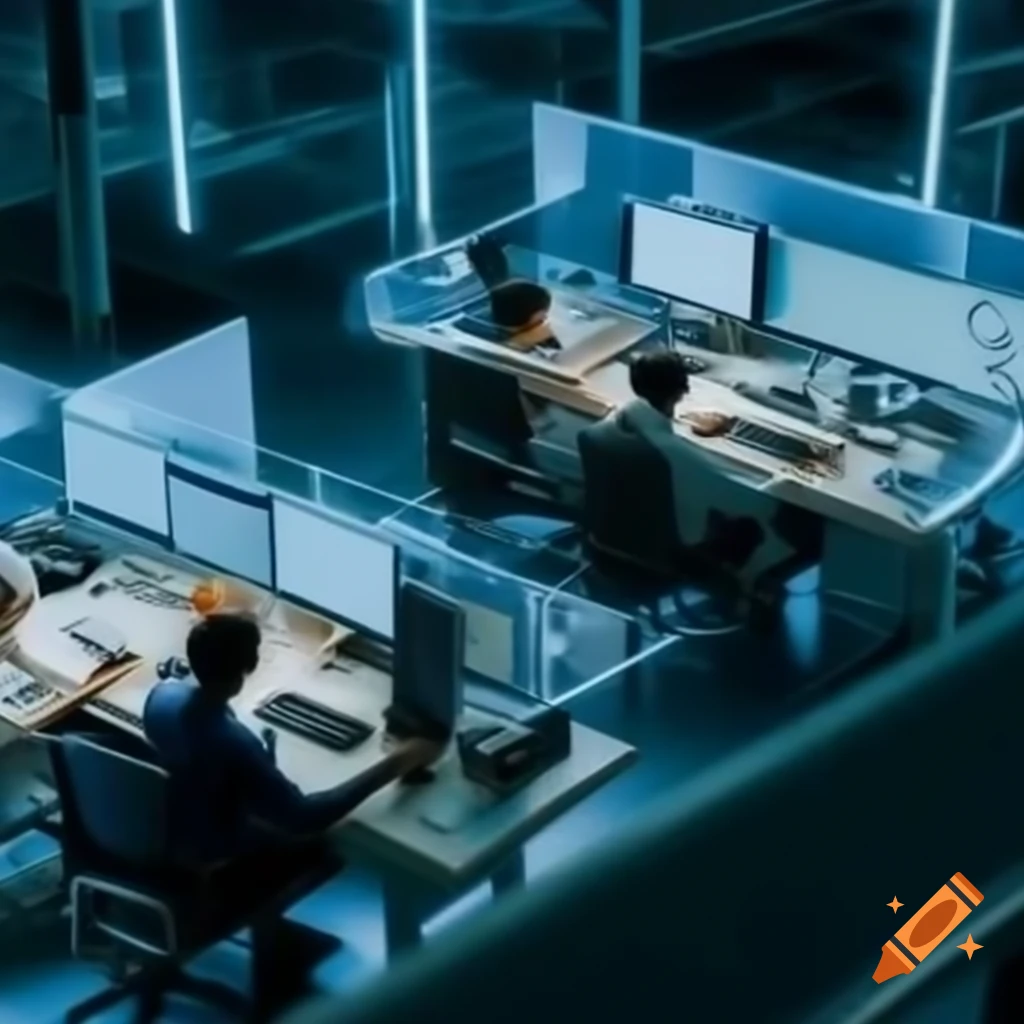 Technical consultants collaborating in bright open office space
