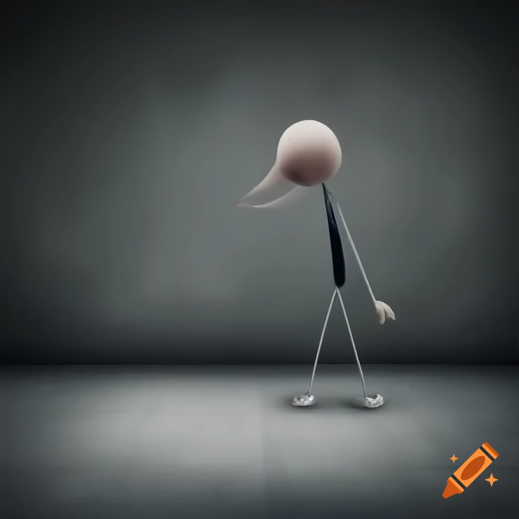 Stick figure expressing frustration emotion