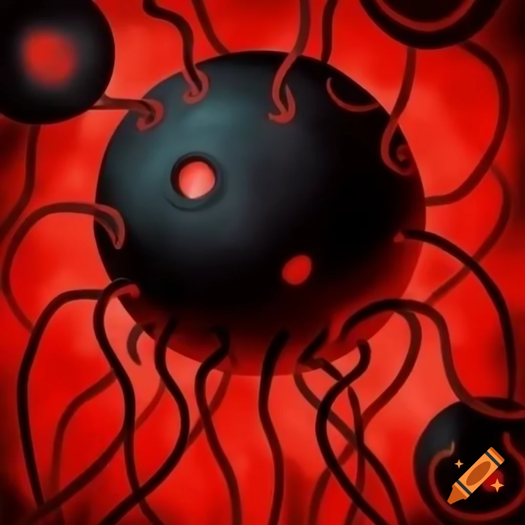 Concept of nano robot restoring health inside human body with dark red