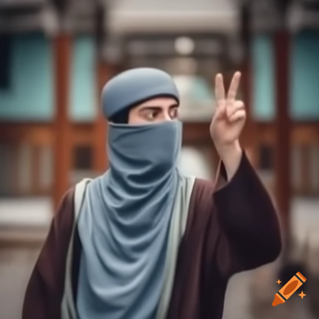 Energetic young Muslim man, tall and lively