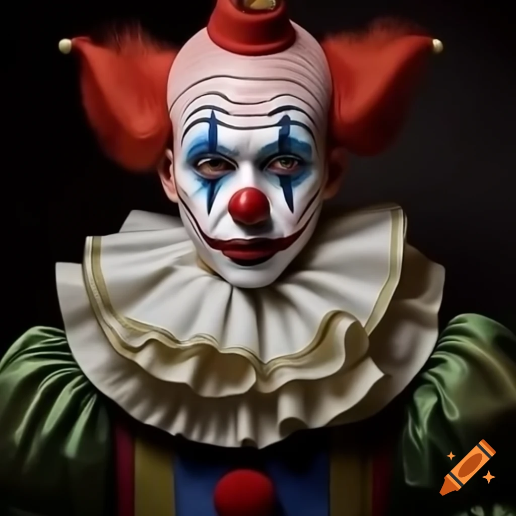 Highly detailed hyperrealistic depiction of a person sewing a costume to their face