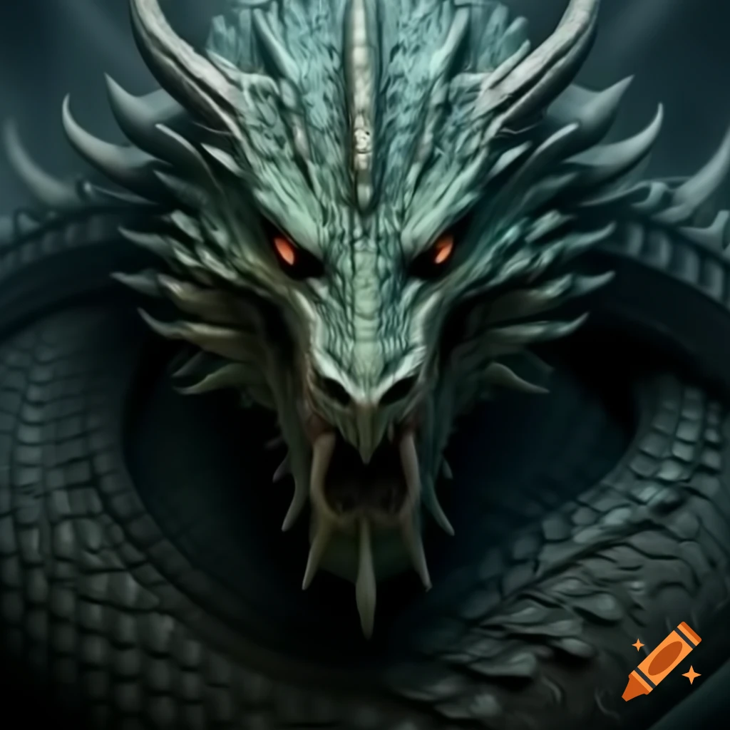 Viking-themed dragon illustration