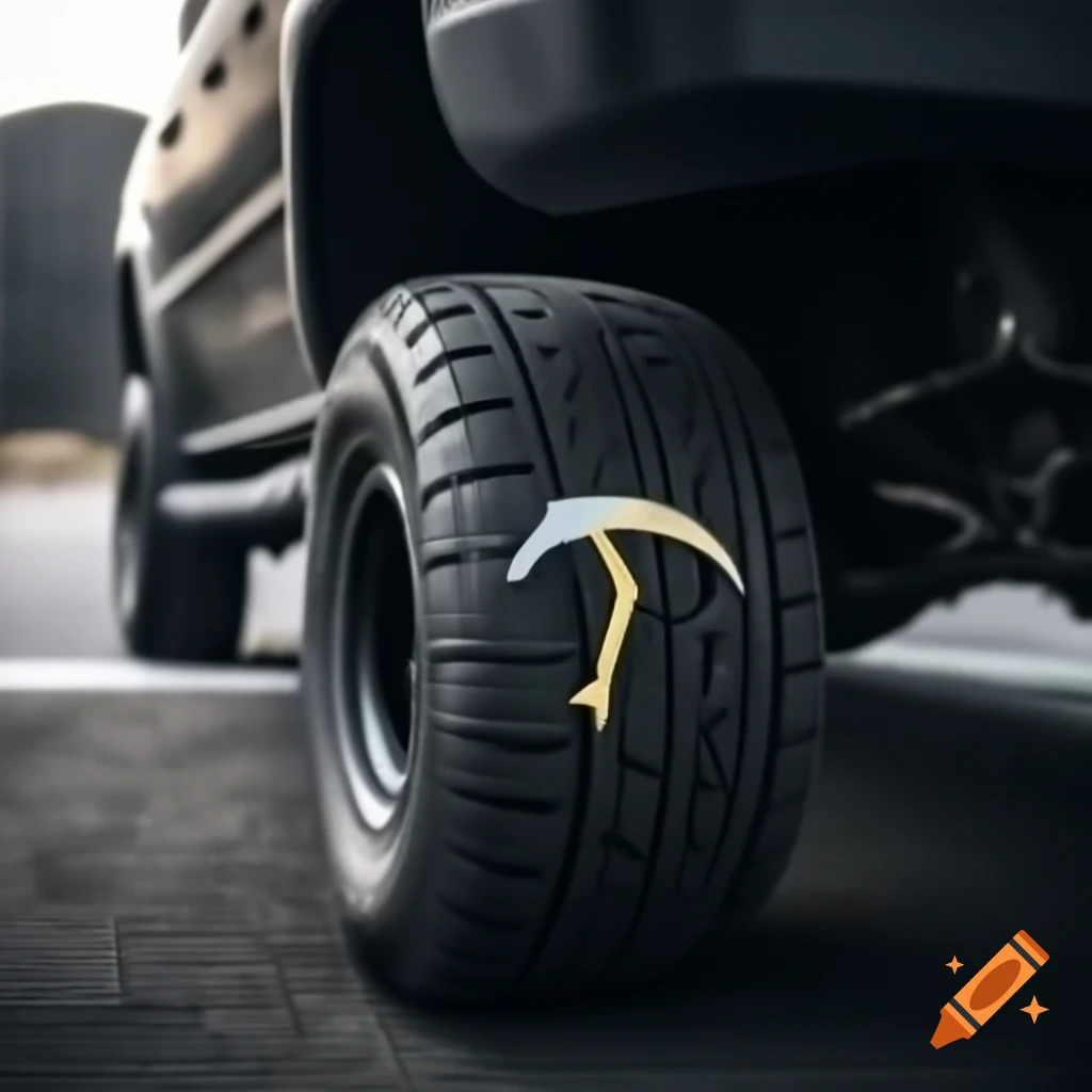 Tyre with scythe attached, unique design