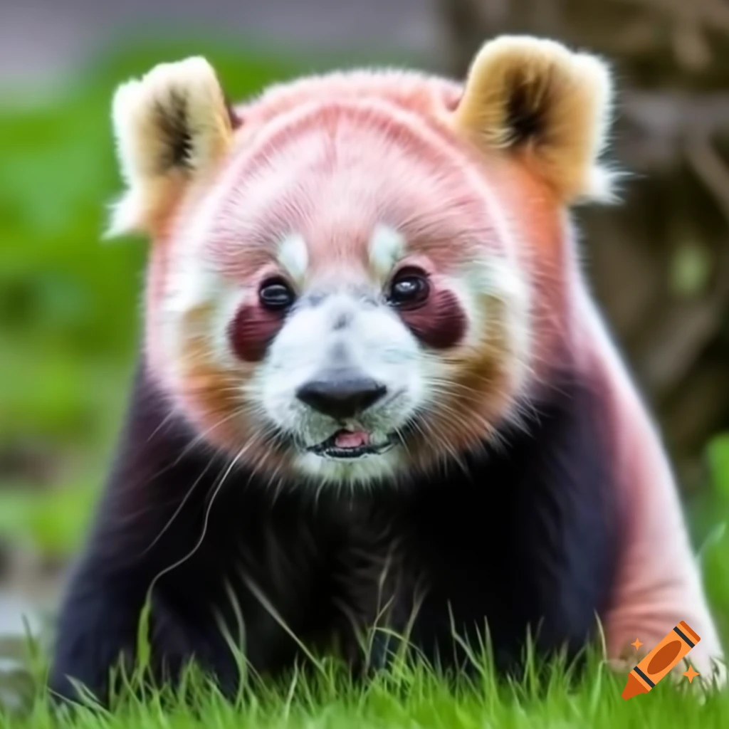 Pink panda illustration