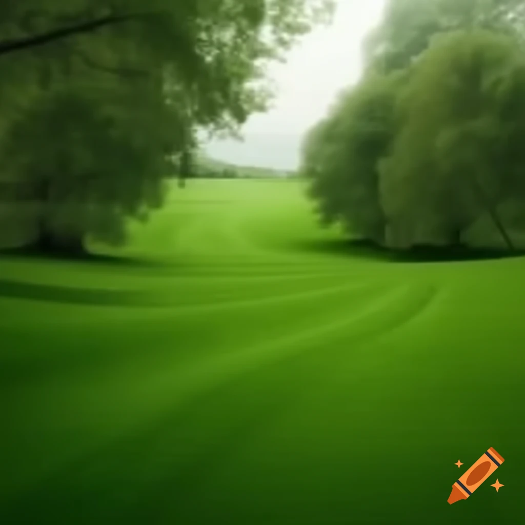 Beautiful green landscape with trees and water body