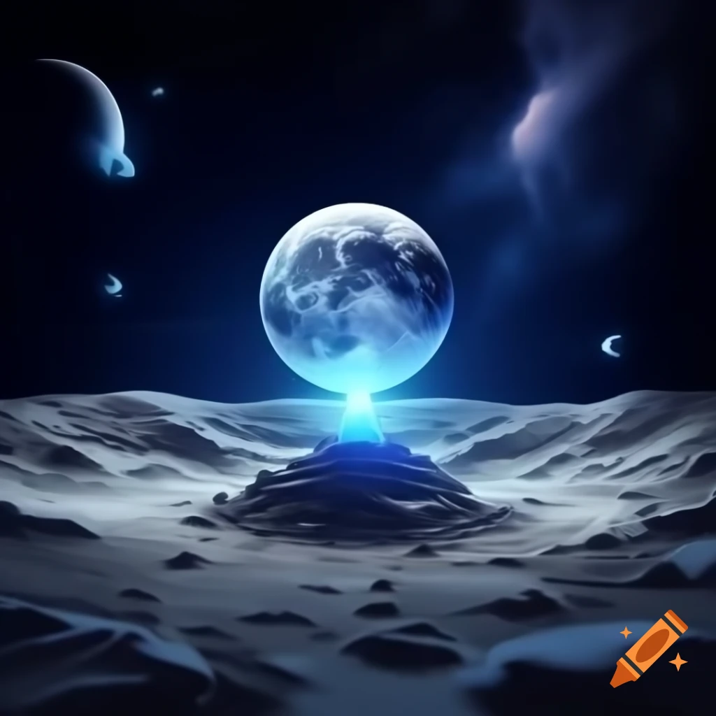 Base on the moon in space
