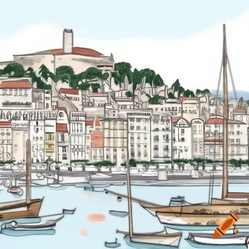 Drawing of Marseille in the year 1814
