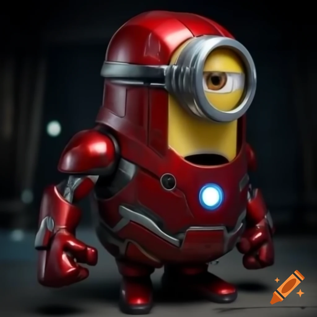 Minion wearing Marvel's Iron Man suit