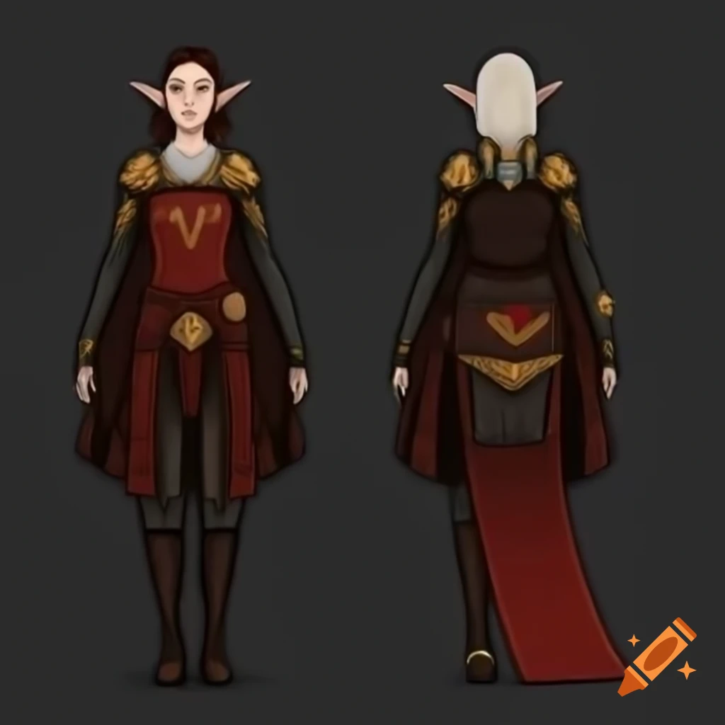 Female Dalish elf in casual wear with medieval and England aesthetics from Dragon Age: Inquisition