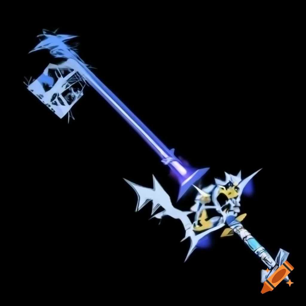 Dragon themed keyblade with air attributes in kingdom hearts concept