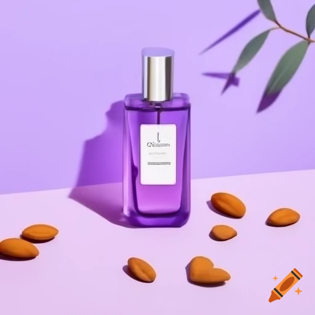 Lilac perfume store logo featuring flowers and elegant inscriptions