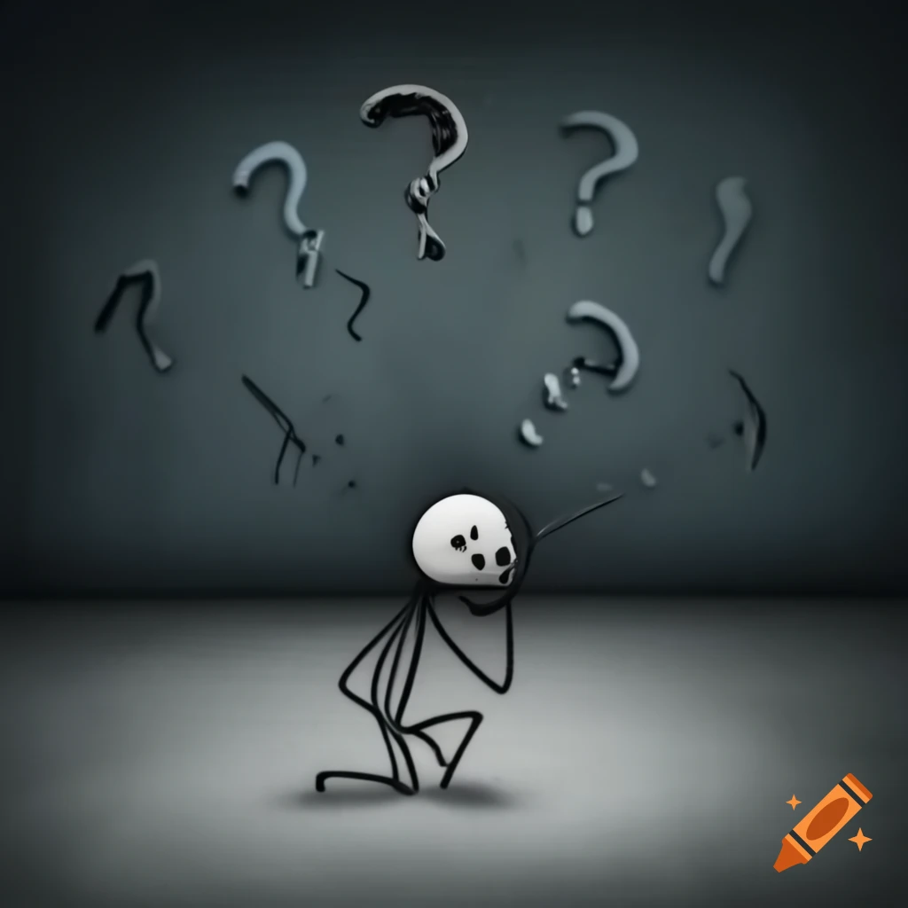 Stick figure expressing frustration emotion