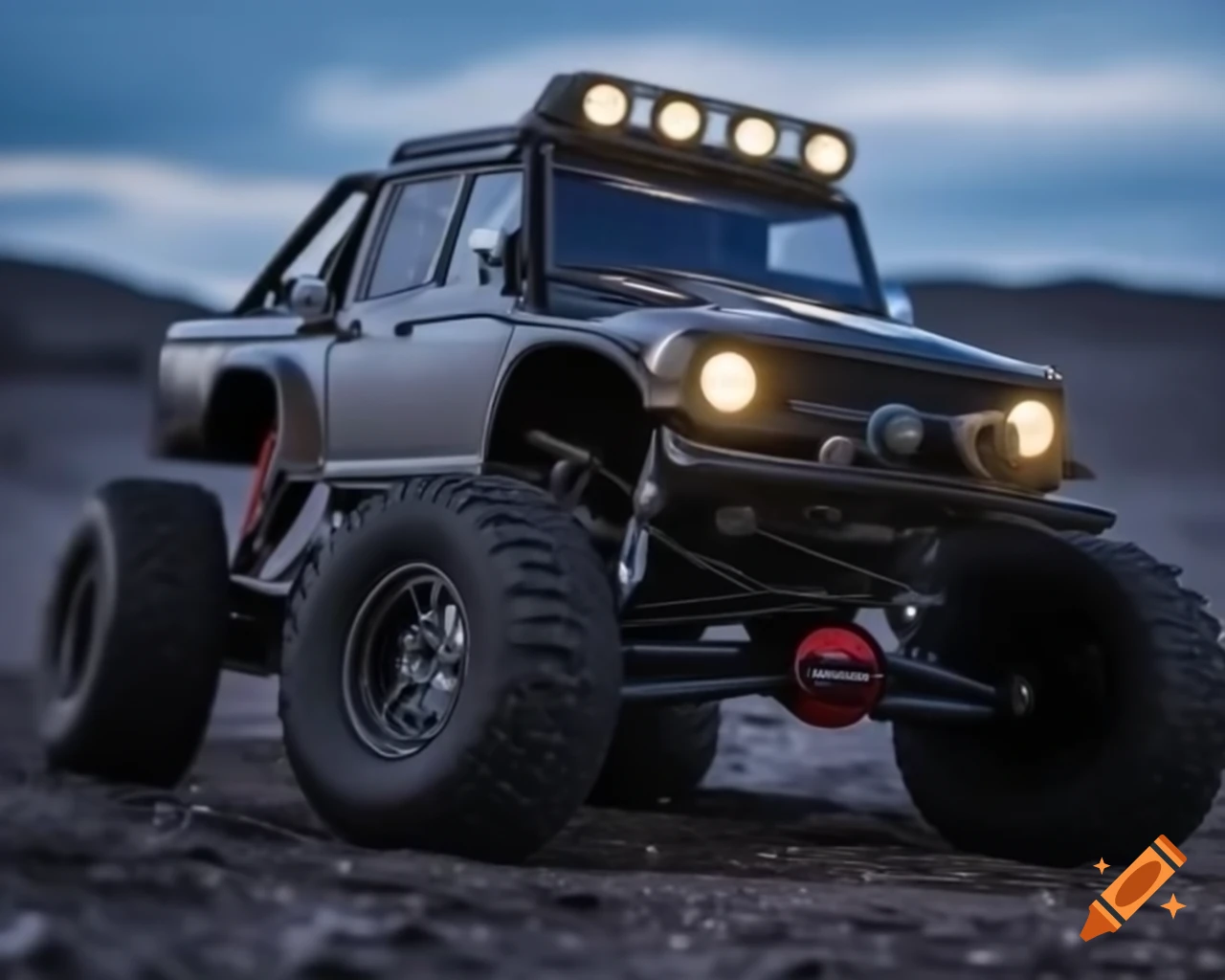 1:10 scale remote control crawler designed for lunar exploration