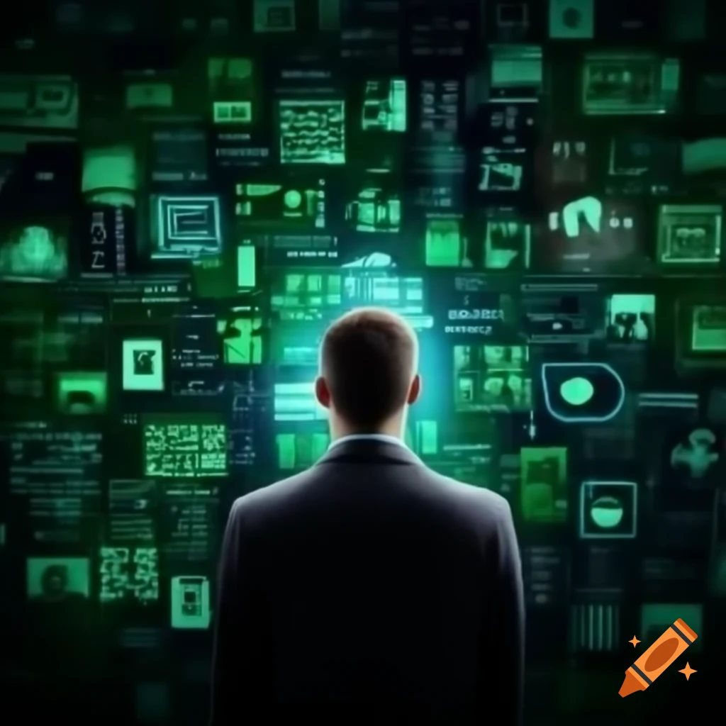 Man surrounded by various communication solutions like SMS, Mail, WhatsApp, and Messenger