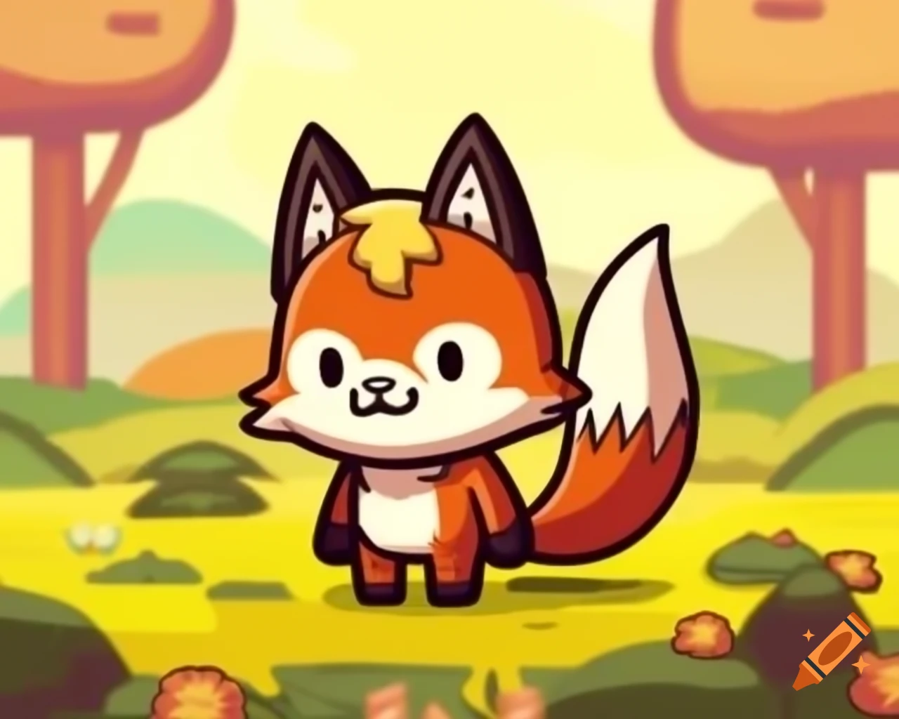Fox In A Field Of Flowers In Scribblenauts Unlimited Graphics Style On fox-in-a-field-of-flowers-in-scribblenauts-unlimited-graphics-style-on