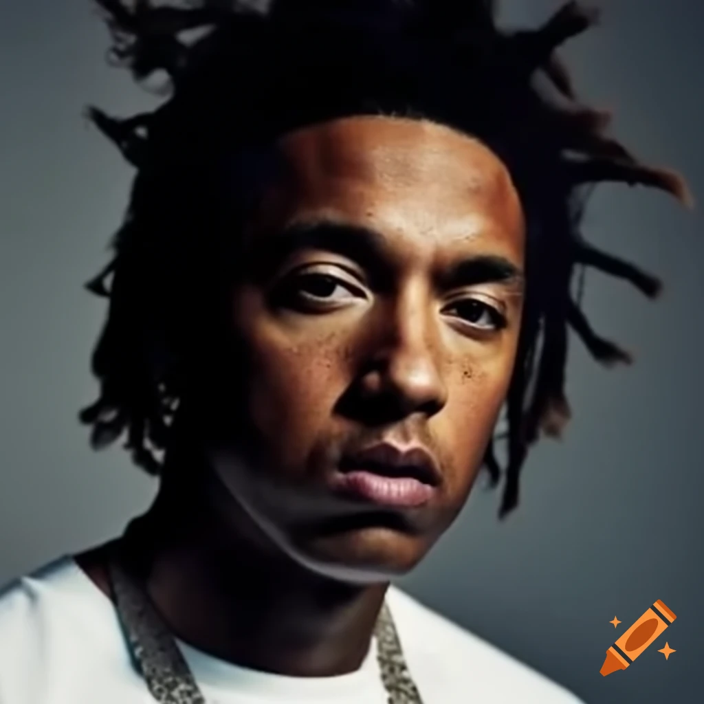 Eminem depicted with dreadlocks hairstyle