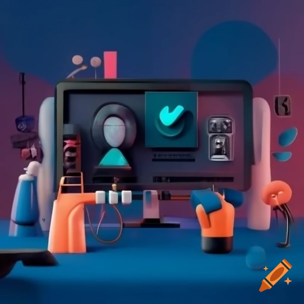 Unclear or abstract symbols, no discernible content