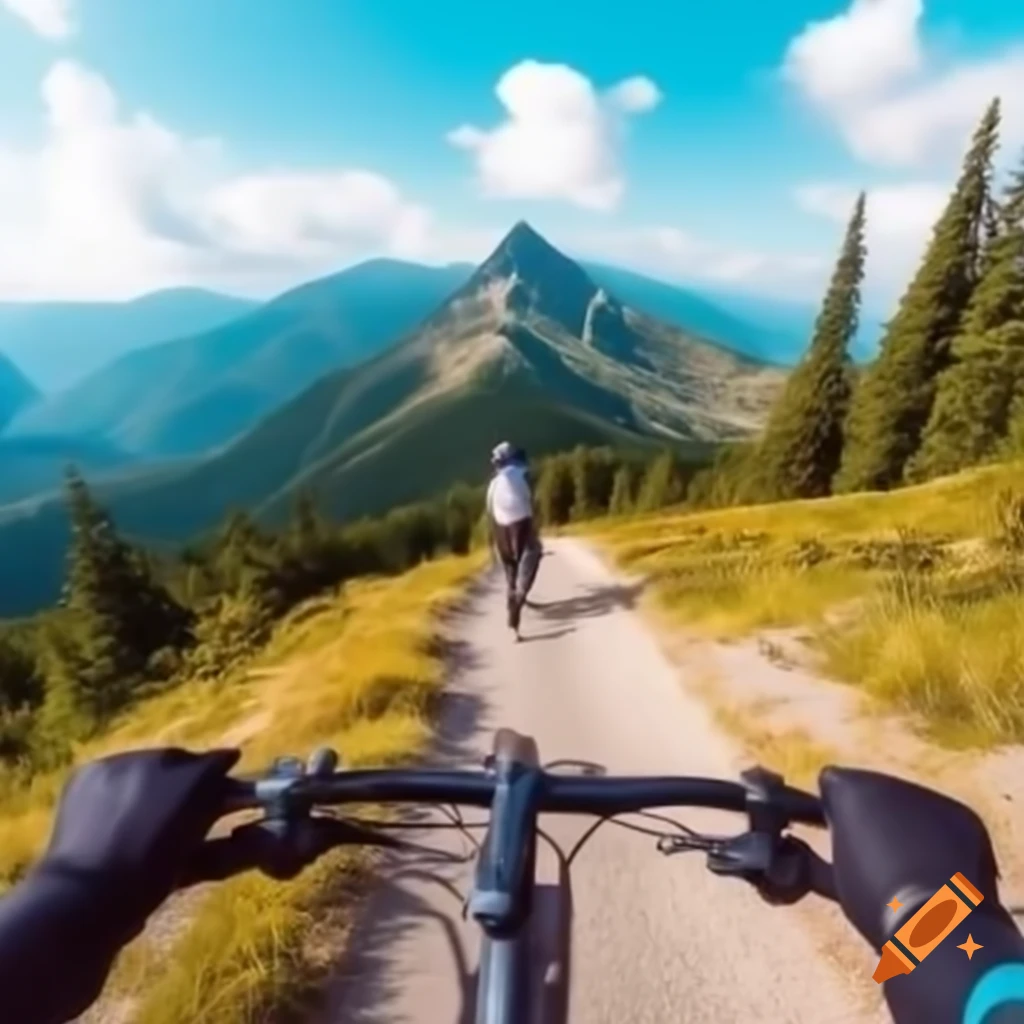 Mountain view while biking