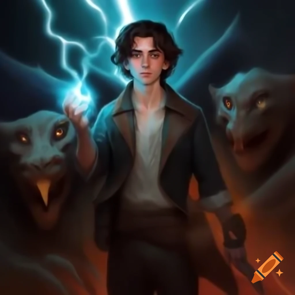 Man with lightning powers preparing to fight demon army led by Hades