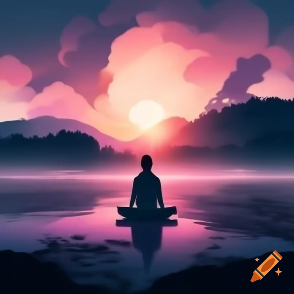 Concept for "Soul Serenity" poster evoking calming and spiritual themes