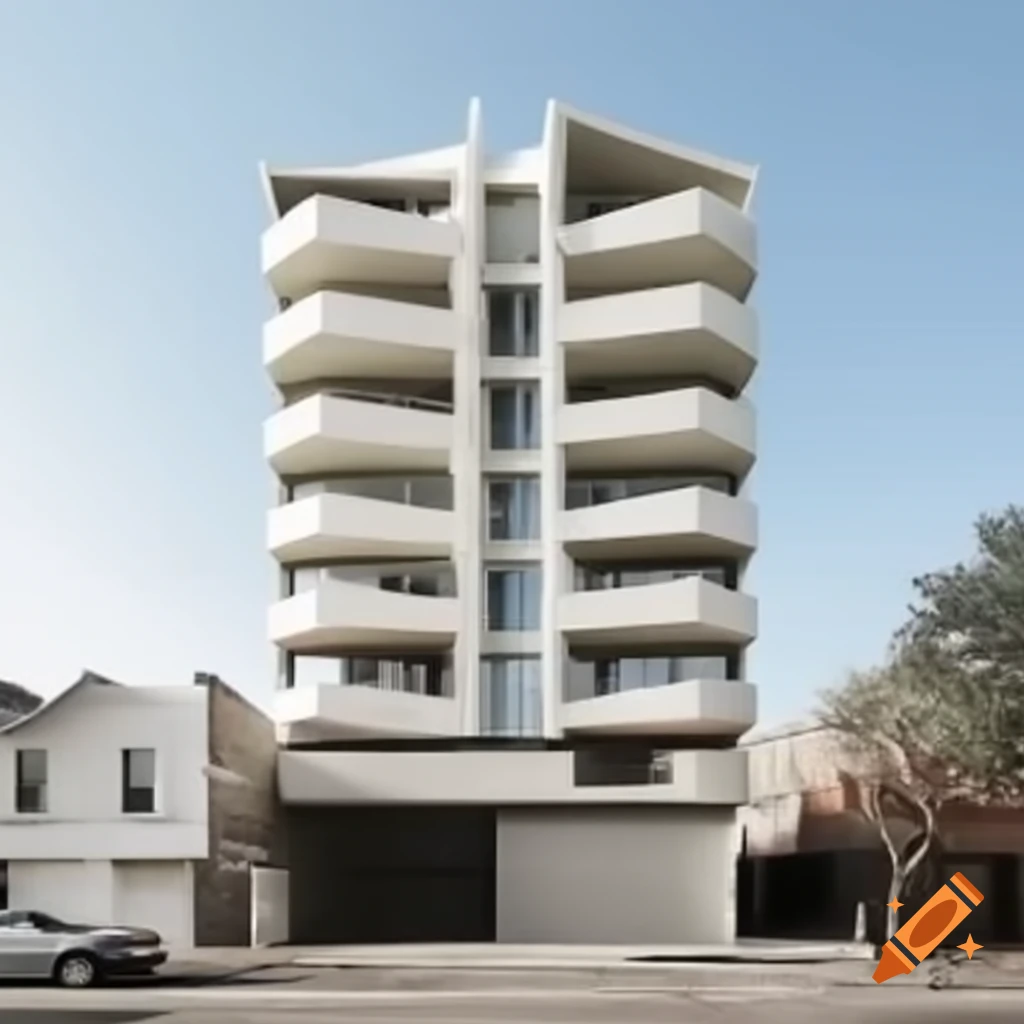 Unique eight-story residential building