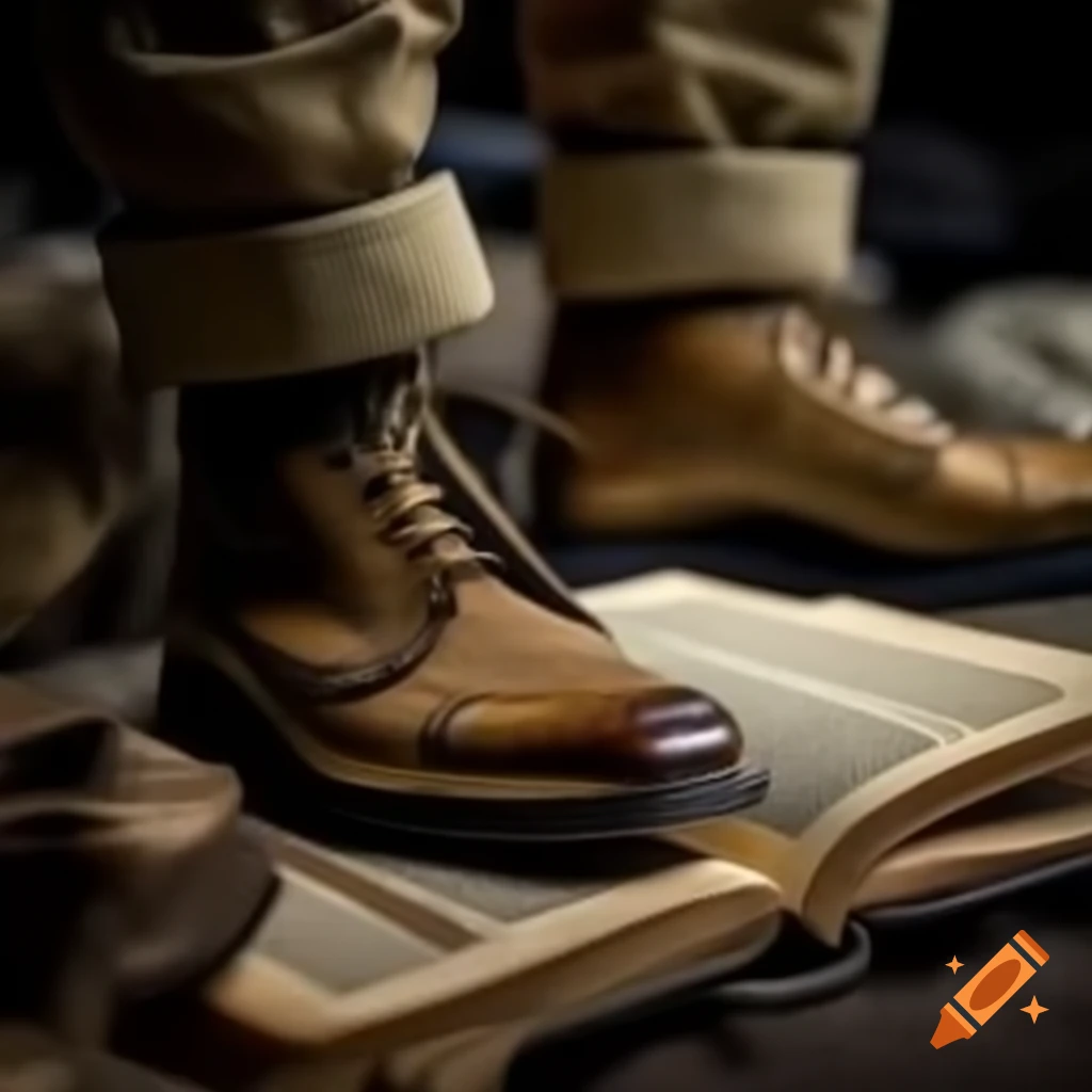 Book of Constitution of Pakistan beneath army soldier's boots