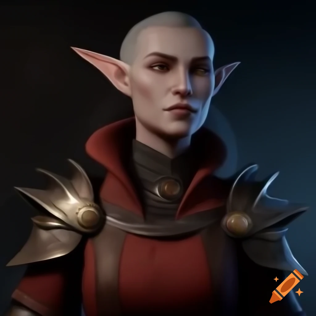 Female Dalish elf in casual medieval-inspired outfit from Dragon Age: Inquisition
