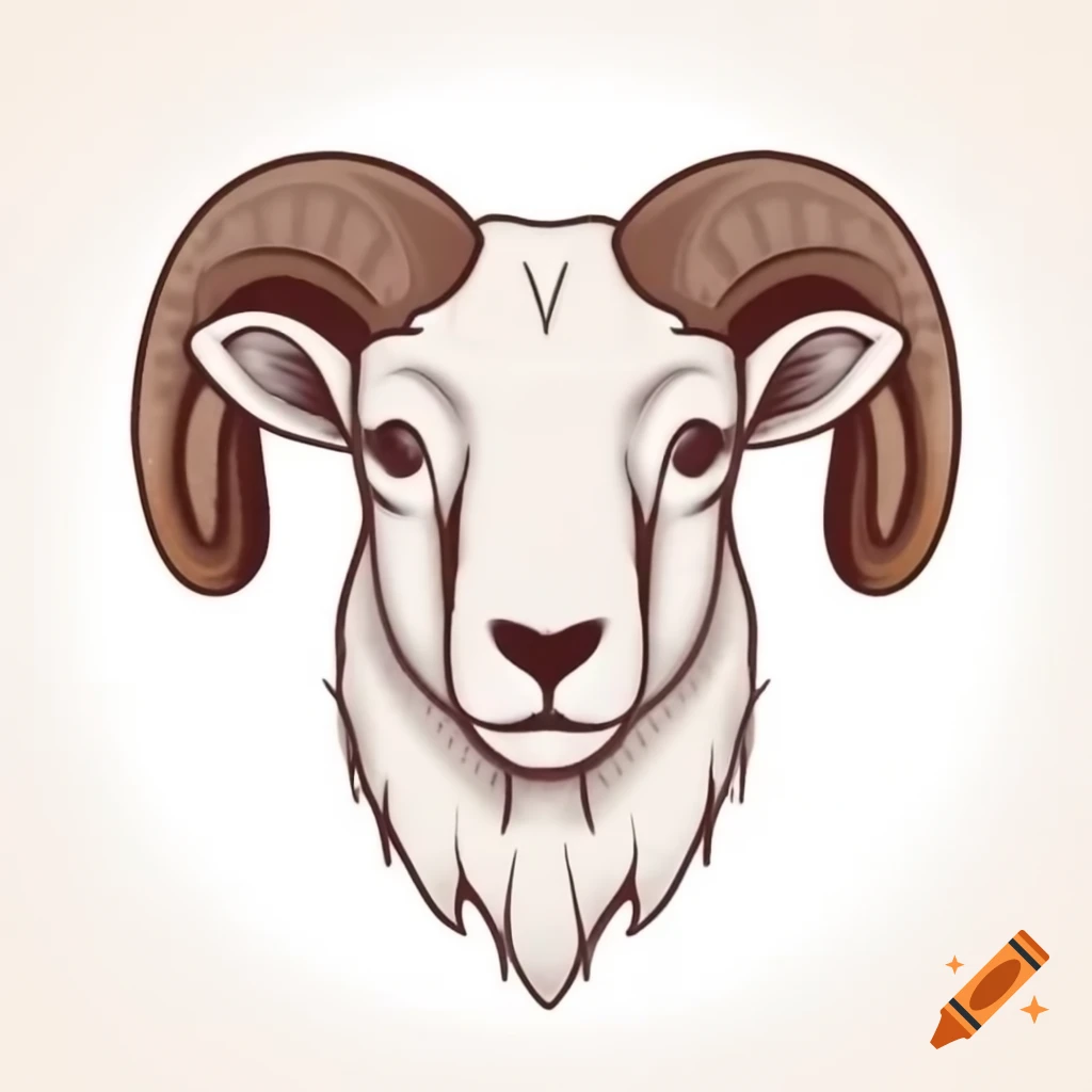 Ram head illustration