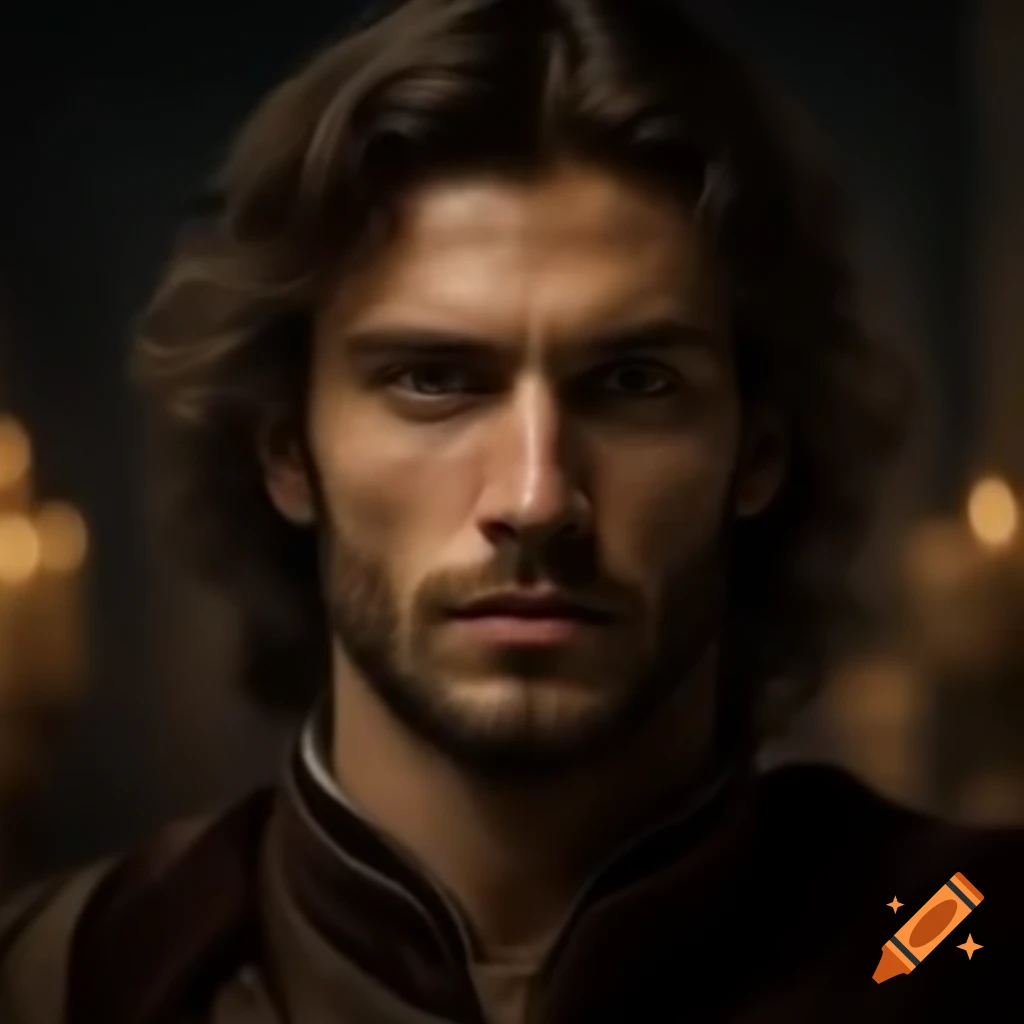 16-year-old handsome man in Renaissance attire resembling Romeo