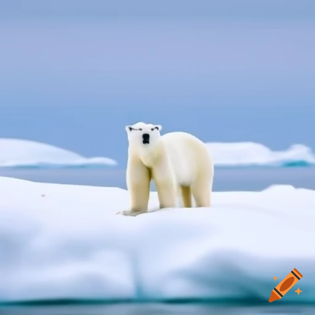 Polar bear in its natural habitat