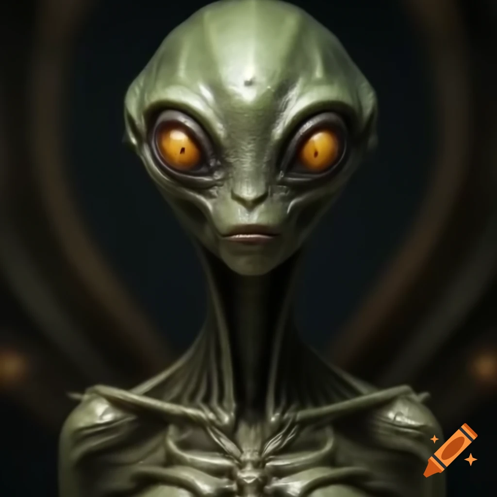 Beautiful Zarkothian humanoids in Queen's chambers aboard alien mothership