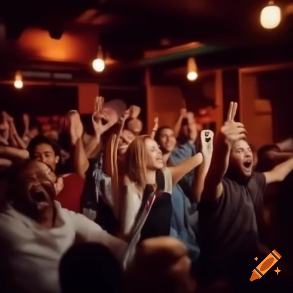 Highlight scene from a stand-up comedy club