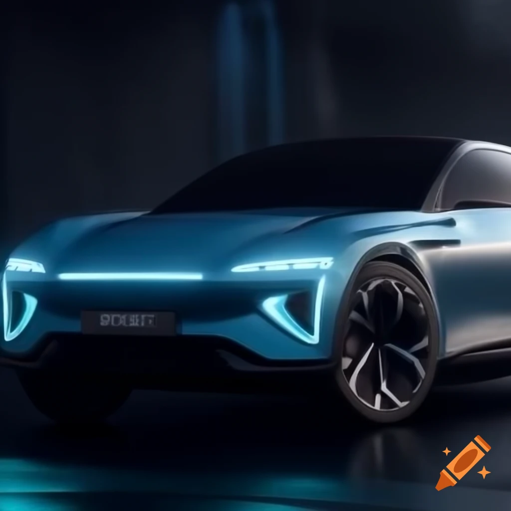 Futuristic electric Hindustan Motors EV concept coupe with LED headlights