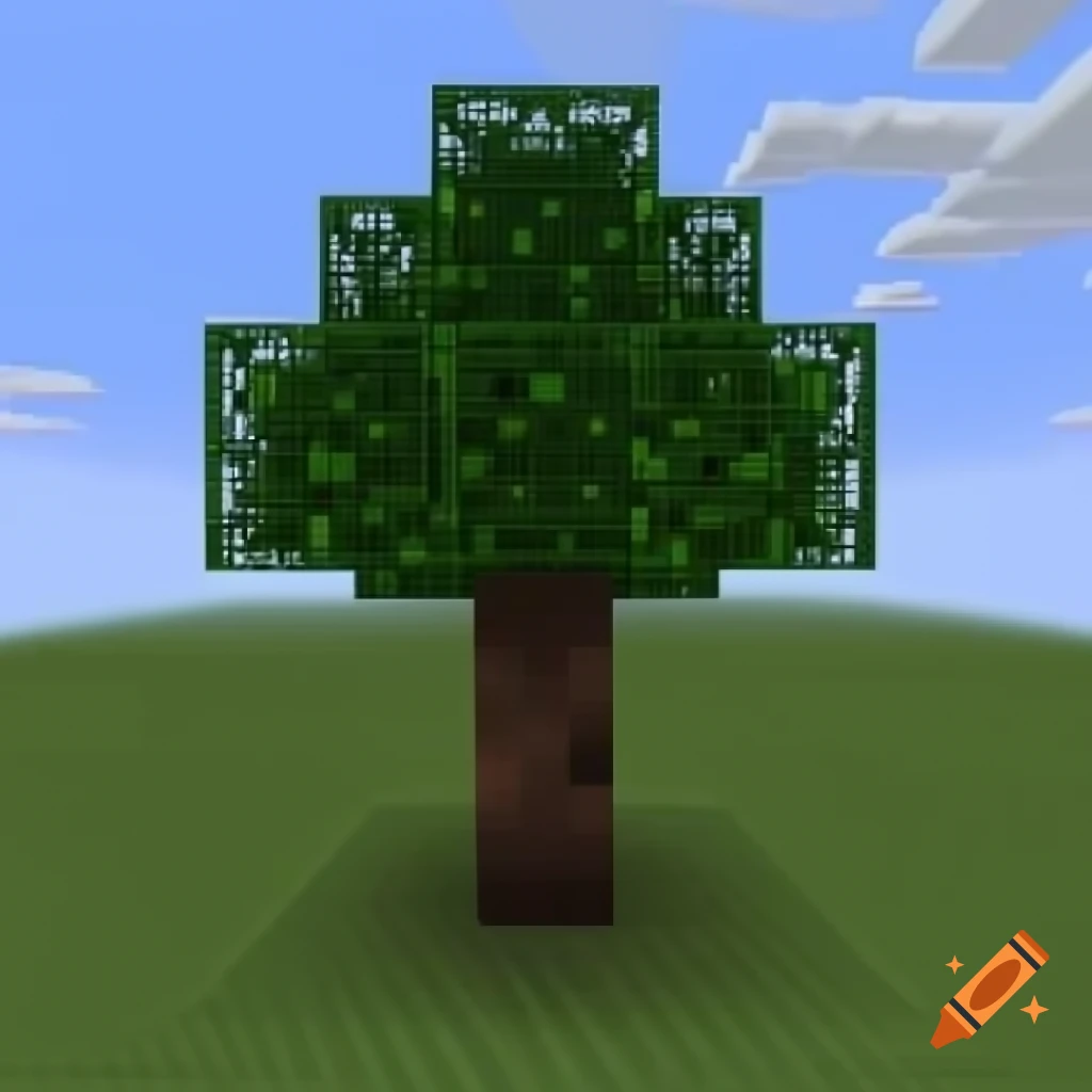 Minecraft-style tree