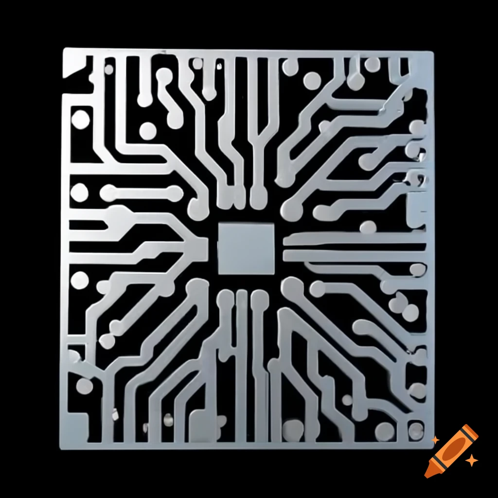 Laser cut wall hanging featuring circuit board design