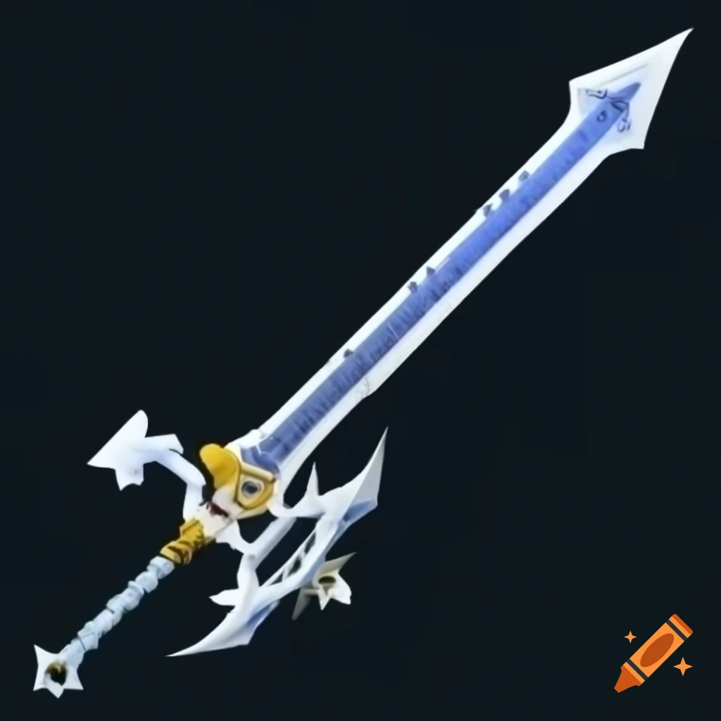 Keyblade design featuring an angel wing as the base inspired by Kingdom Hearts