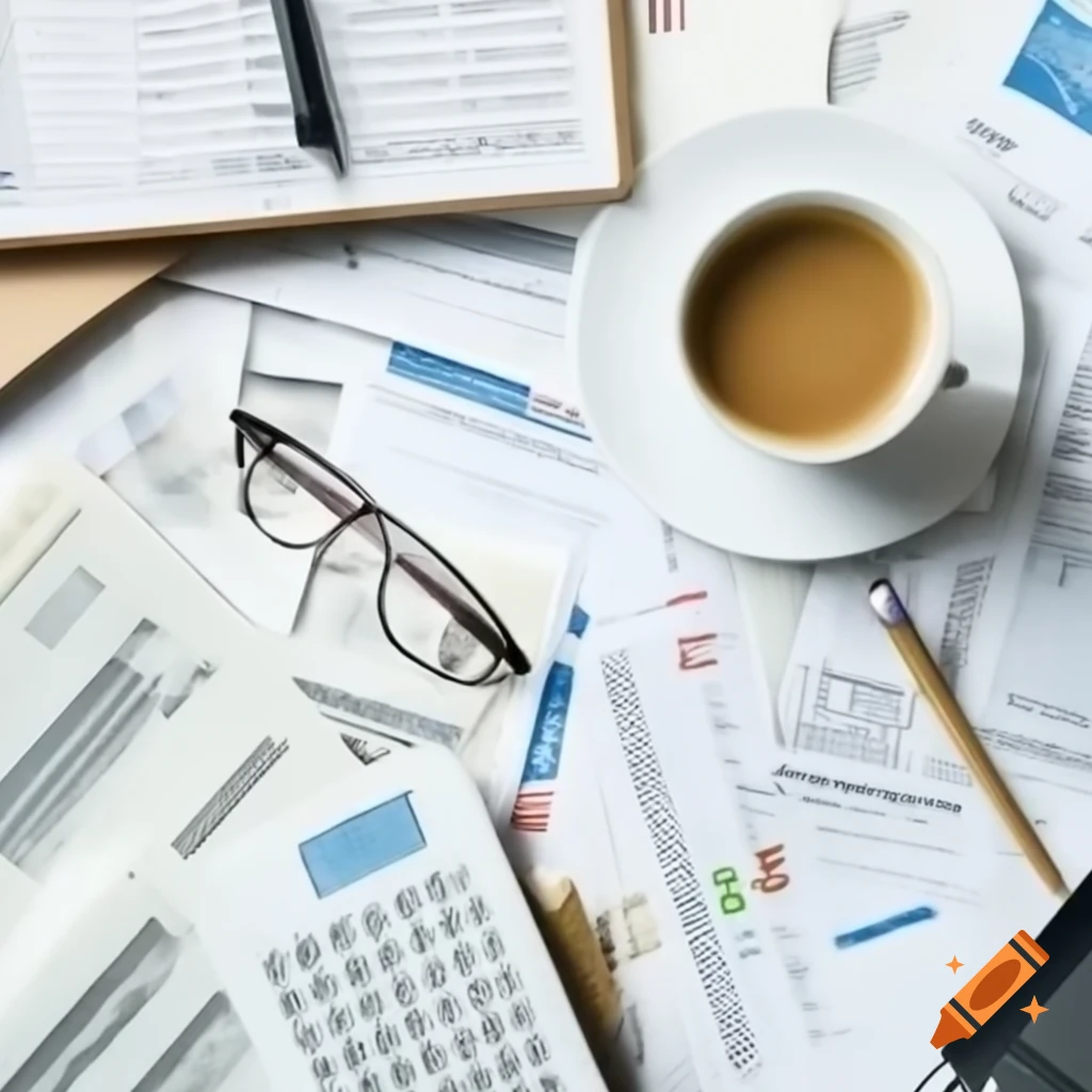 Organizing finances with a cup of coffee
