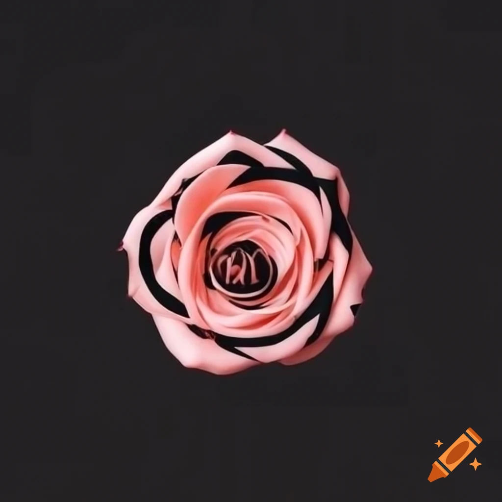 Rambling Rose cocktail lounge sign logo with elegant design