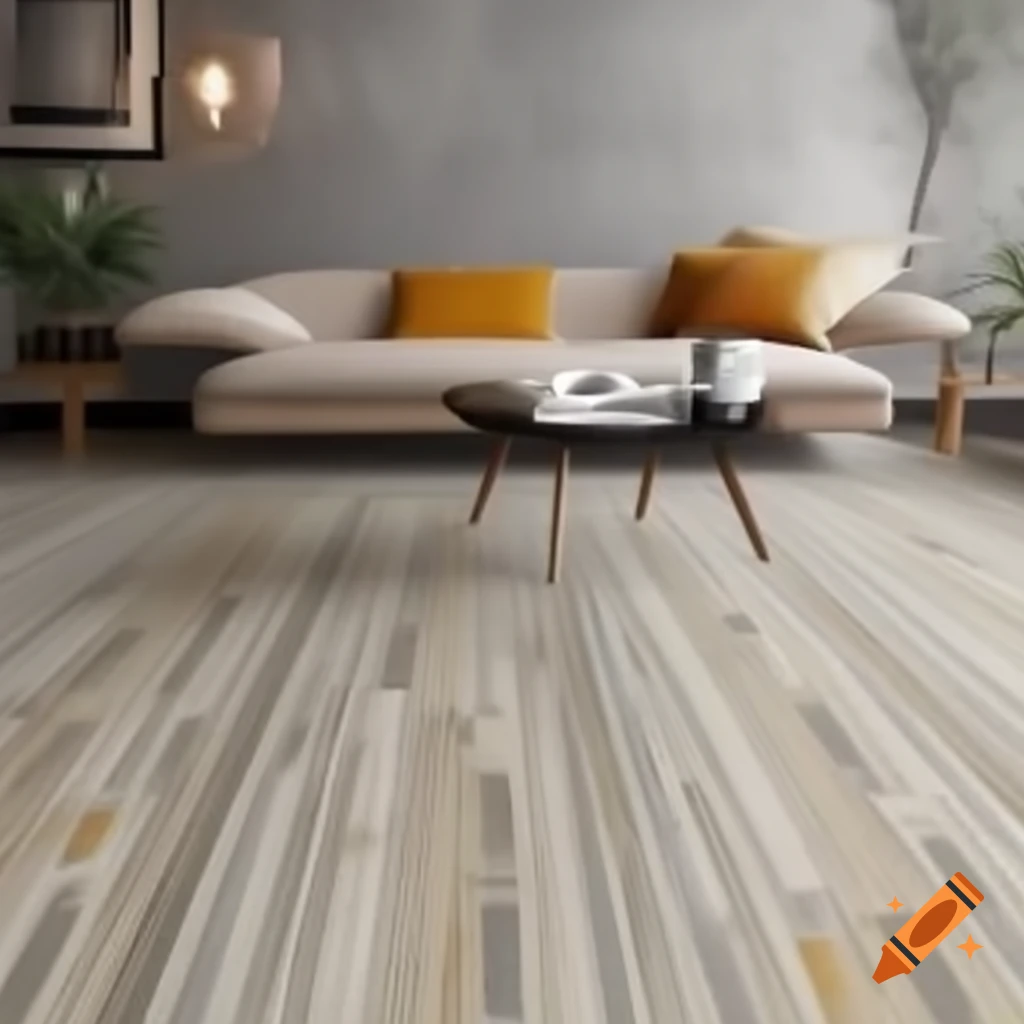 Design floor with abstract patterns
