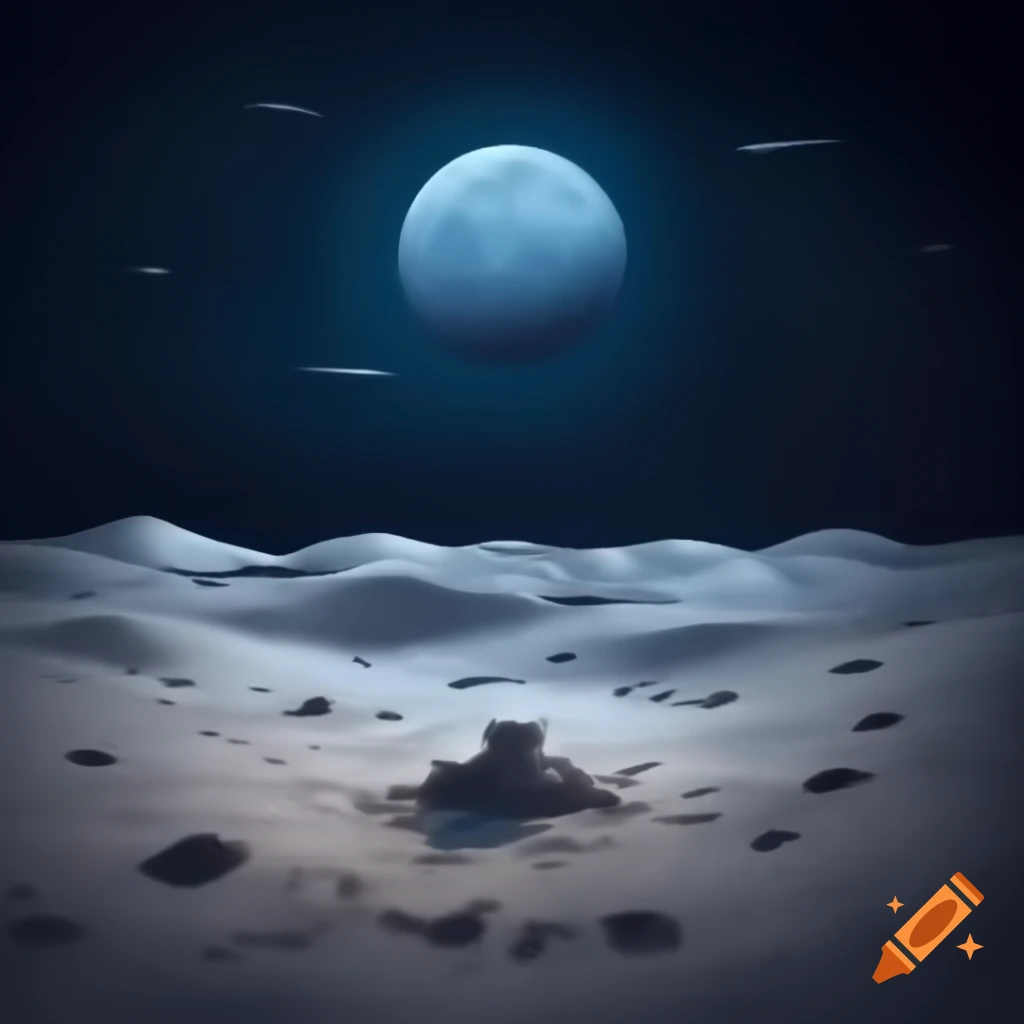 Base on the moon in space