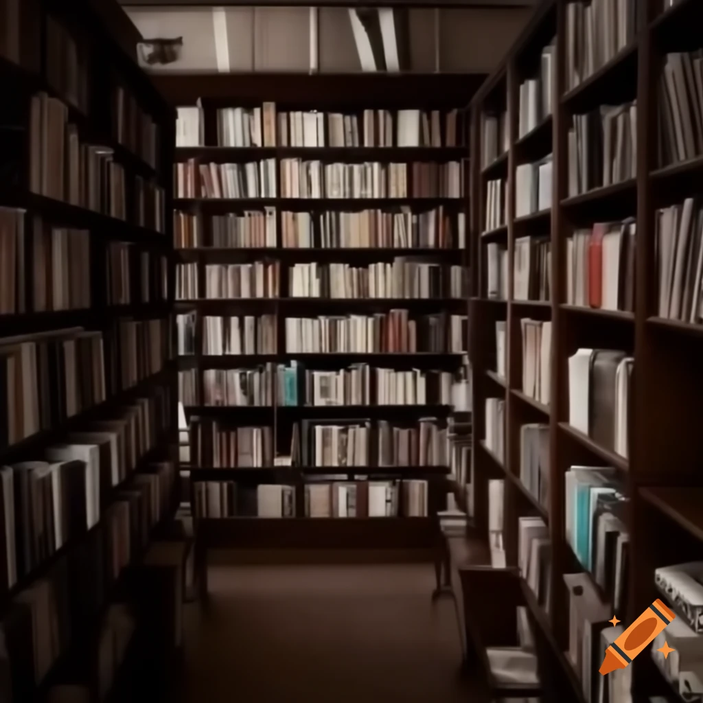 Vintage bookstore with shelves and cozy reading nooks